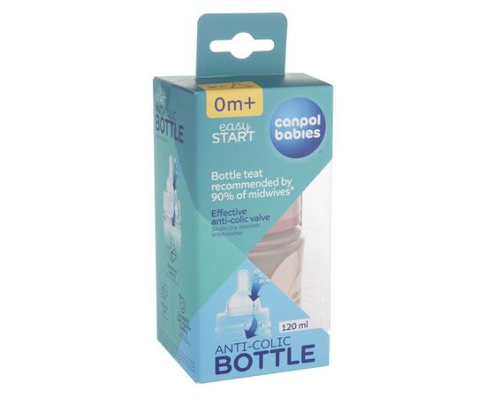Бутылочка для кормления Canpol babies Easystart GOLD 120 мл антикол. с широк, розовая (35/239_pin), изображение 3 Бутылочка для кормления Canpol babies Easystart GOLD 120 мл антикол. с широк, розовая (35/239_pin), изображение 3