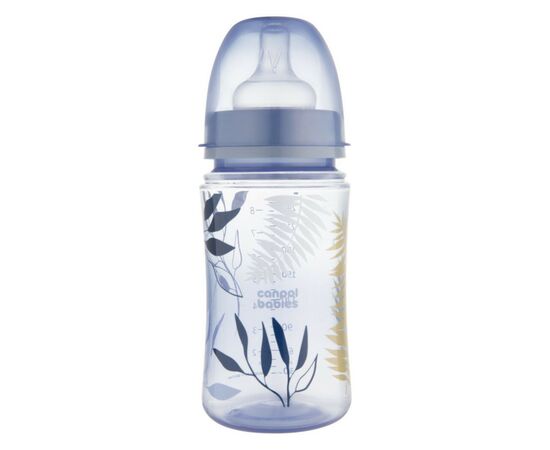 Пляшечка для годування Canpol babies Easystart GOLD 240 мл антикол. з широк, блакитна (35/240_blu)