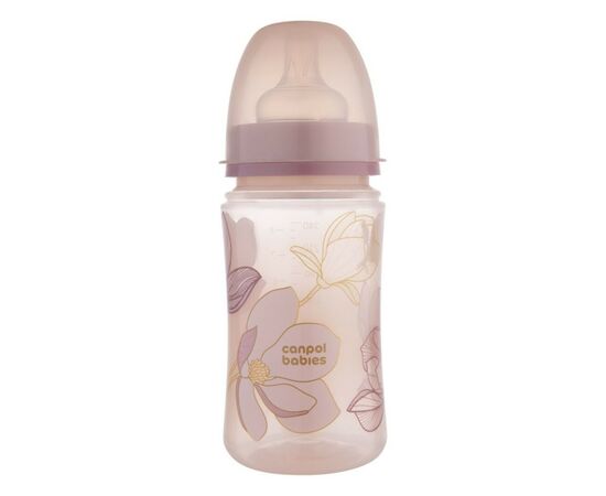 Пляшечка для годування Canpol babies Easystart GOLD 240 мл антикол. з широким отвором, рожева (35/240_pin)