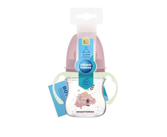 Бутылочка для кормления Canpol babies Easystart Sleepy Koala 120 мл розовая (35/236_pin), изображение 3 Бутылочка для кормления Canpol babies Easystart Sleepy Koala 120 мл розовая (35/236_pin), изображение 3