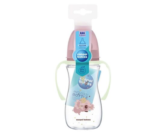 Бутылочка для кормления Canpol babies Easystart Sleepy Koala 300 мл розовая (35/238_pin), изображение 3 Бутылочка для кормления Canpol babies Easystart Sleepy Koala 300 мл розовая (35/238_pin), изображение 3