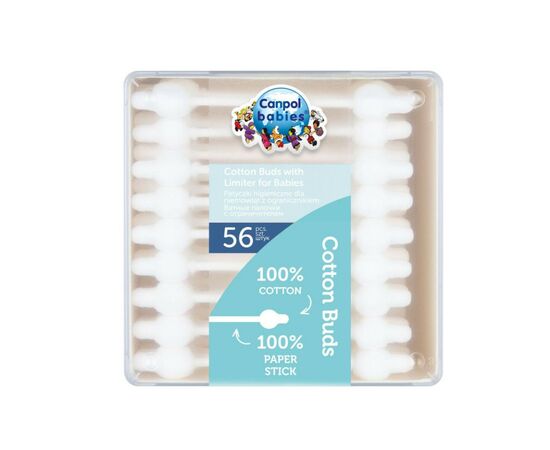 Ватные палочки Canpol babies с ограничителем 55 шт. (3/115), изображение 4 Ватные палочки Canpol babies с ограничителем 55 шт. (3/115), изображение 4