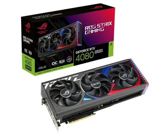 Видеокарта ASUS GeForce RTX4080 SUPER 16Gb ROG STRIX OC GAMING (ROG-STRIX-RTX4080S-O16G-GAMING), изображение 2 Видеокарта ASUS GeForce RTX4080 SUPER 16Gb ROG STRIX OC GAMING (ROG-STRIX-RTX4080S-O16G-GAMING), изображение 2