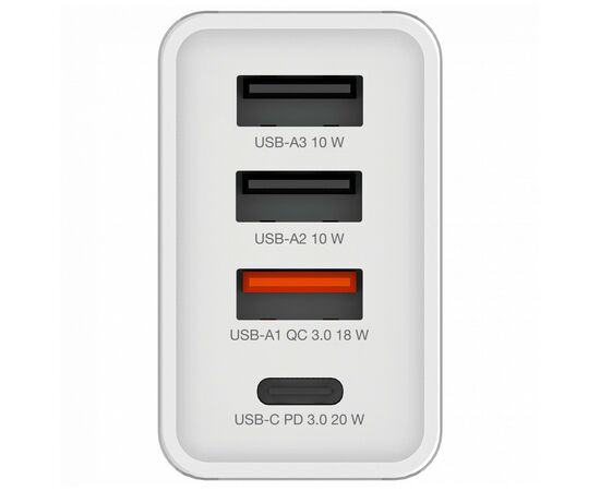 Зарядное устройство Verbatim USB 30W PD3.0 4-ports white (49701), изображение 3 Зарядное устройство Verbatim USB 30W PD3.0 4-ports white (49701), изображение 3