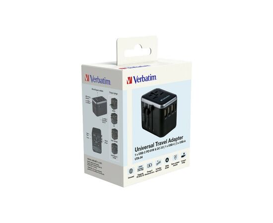 Зарядний пристрій Verbatim UTA-04 PD61W (3xUSB-A/2xUSB-C) (49546), зображення 11 Зарядний пристрій Verbatim UTA-04 PD61W (3xUSB-A/2xUSB-C) (49546), зображення 11