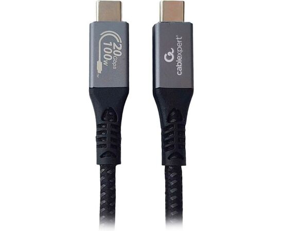 Дата кабель USB-C to USB-C 0.5m USB3.2 Gen2*2 20Gbps/100W(20V5A)/4K60Hz Cablexpert (CCBP-USB3-CMCM100-0.5M)