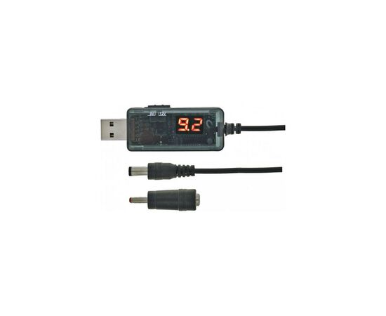 Кабель живлення USB-AM to 5.5/3.5mm 9/12V 0.8m Maxxter (UB-DC9/12-0.8M)