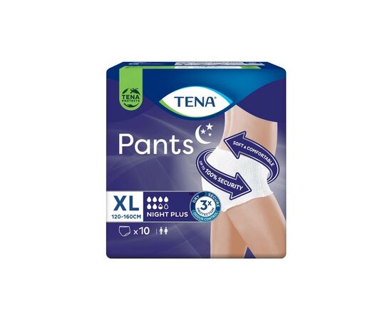 Подгузники для взрослых Tena Pants Plus Night Extra Large 10 шт (7322542133569), изображение 2 Подгузники для взрослых Tena Pants Plus Night Extra Large 10 шт (7322542133569), изображение 2