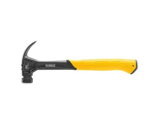 Молоток DeWALT CURVE-CLAW, цельнометаллический, 454 г, с гвоздодером (DWHT51002-0)