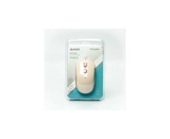 Мишка A4Tech FM26S USB Cafe Latte (4711421993494), зображення 11 Мишка A4Tech FM26S USB Cafe Latte (4711421993494), зображення 11
