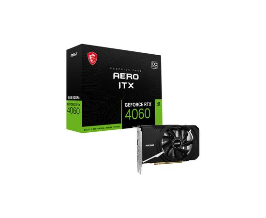 Видеокарта MSI GeForce RTX4060 8Gb AERO ITX OC (RTX 4060 AERO ITX 8G OC), изображение 2 Видеокарта MSI GeForce RTX4060 8Gb AERO ITX OC (RTX 4060 AERO ITX 8G OC), изображение 2