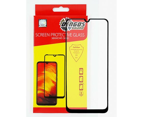 Скло захисне Dengos Full Glue для Samsung Galaxy A20s (black) (TGFG-79)