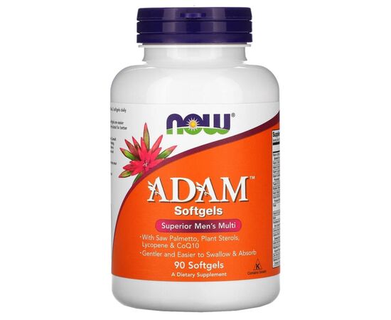 Мультивітамін Now Foods Супер Мультивітаміни для Чоловіків, Adam, Superior Men's Multi, 90 гел (NOW-03880)