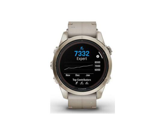 Смарт-часы Garmin fenix 7S Pro Saph Solar, Sft Gld SS w/Lmestn Lthr, Excl, GPS (010-02776-30), изображение 2 Смарт-часы Garmin fenix 7S Pro Saph Solar, Sft Gld SS w/Lmestn Lthr, Excl, GPS (010-02776-30), изображение 2