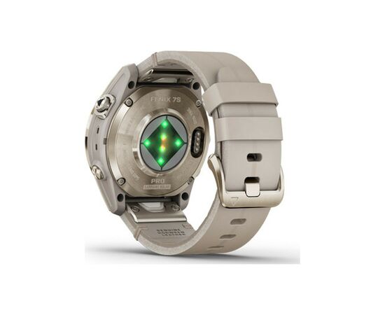 Смарт-часы Garmin fenix 7S Pro Saph Solar, Sft Gld SS w/Lmestn Lthr, Excl, GPS (010-02776-30), изображение 6 Смарт-часы Garmin fenix 7S Pro Saph Solar, Sft Gld SS w/Lmestn Lthr, Excl, GPS (010-02776-30), изображение 6