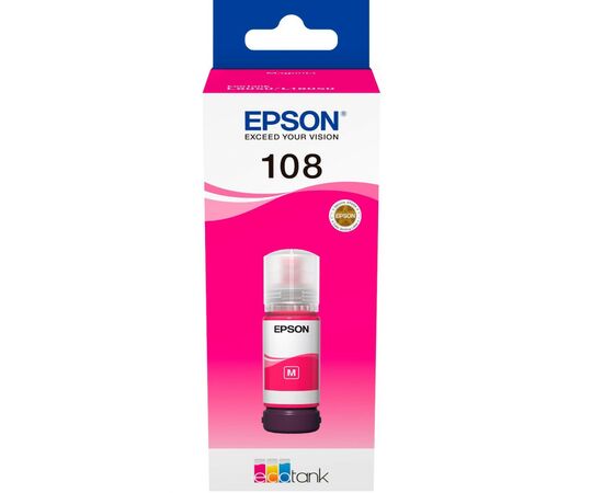 Контейнер з чорнилом Epson 108 EcoTank L8050/L18050 magenta (C13T09C34A), зображення 2 Контейнер з чорнилом Epson 108 EcoTank L8050/L18050 magenta (C13T09C34A), зображення 2