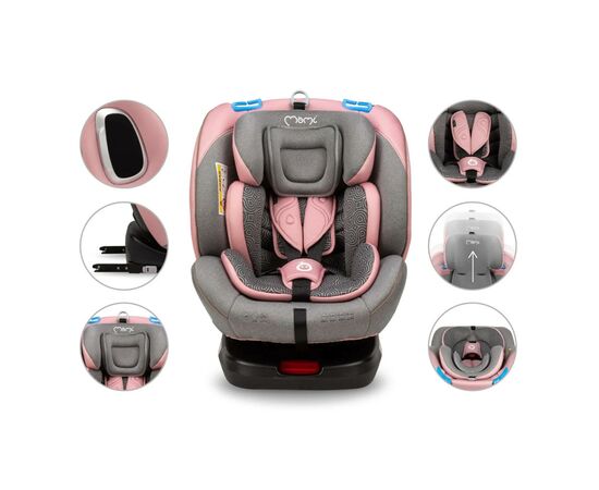 Автокресло MoMi Tordi (0-36кг) pink (FOSA00018), изображение 5