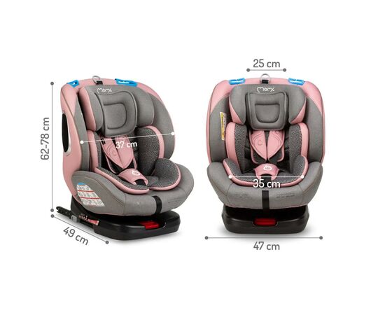 Автокресло MoMi Tordi (0-36кг) pink (FOSA00018), изображение 9