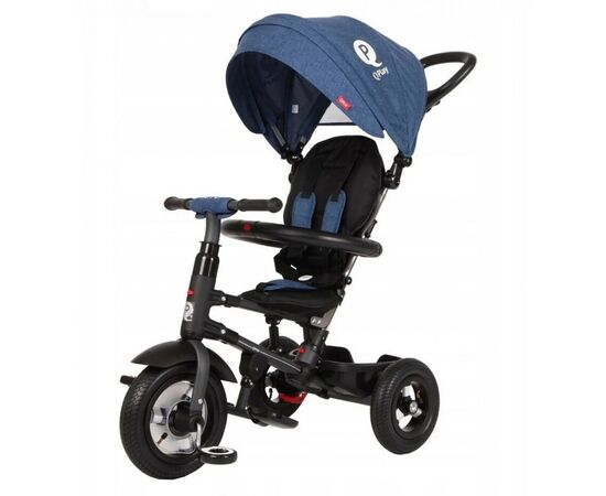 Детский велосипед QPlay Rito Rubber Blue складаний триколісний (S380-10BlueRubber)