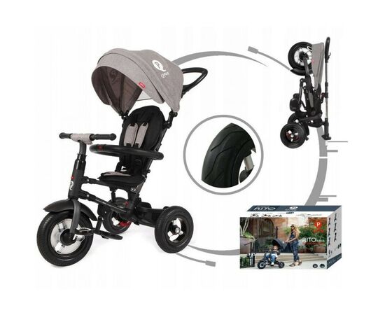 Детский велосипед QPlay Rito Rubber Grey складаний триколісний (S380-10GreyRubber), изображение 4 Детский велосипед QPlay Rito Rubber Grey складаний триколісний (S380-10GreyRubber), изображение 4