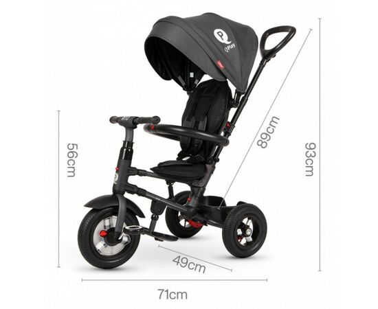 Детский велосипед QPlay Rito Rubber Grey складаний триколісний (S380-10GreyRubber), изображение 6 Детский велосипед QPlay Rito Rubber Grey складаний триколісний (S380-10GreyRubber), изображение 6