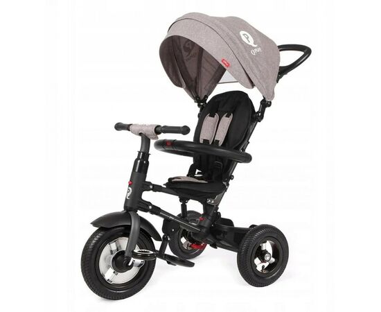 Детский велосипед QPlay Rito Rubber Grey складаний триколісний (S380-10GreyRubber)