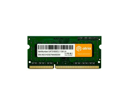 Модуль памяти для ноутбука SoDIMM DDR3 4GB 1600 MHz ATRIA (UAT31600CL11SK1/4)