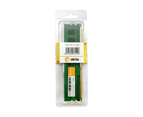 Модуль памяти для компьютера DDR3 4GB 1600 MHz ATRIA (UAT31600CL11K1/4), изображение 3 Модуль памяти для компьютера DDR3 4GB 1600 MHz ATRIA (UAT31600CL11K1/4), изображение 3