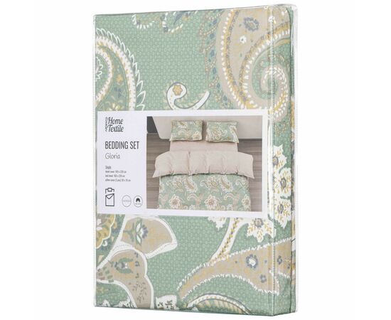 Постельное белье Ardesto Gloria сатин бута бежевый полуторный 160х220 (ART1622BB), изображение 9 Постельное белье Ardesto Gloria сатин бута бежевый полуторный 160х220 (ART1622BB), изображение 9