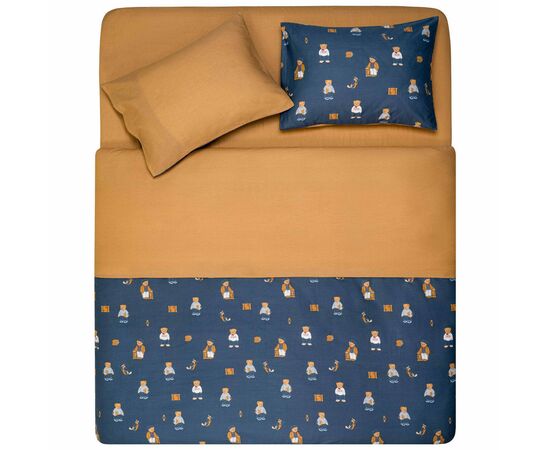 Постельное белье Ardesto Gloria сатин мишки синий полуторный 160х220 (ART1622TB), изображение 4 Постельное белье Ardesto Gloria сатин мишки синий полуторный 160х220 (ART1622TB), изображение 4