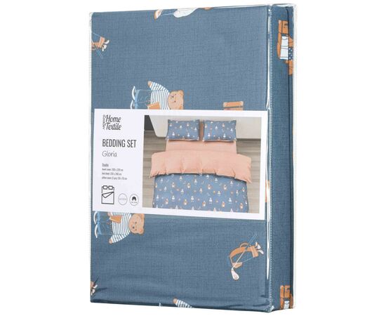 Постельное белье Ardesto Gloria сатин мишки синий полуторный 160х220 (ART1622TB), изображение 8 Постельное белье Ardesto Gloria сатин мишки синий полуторный 160х220 (ART1622TB), изображение 8