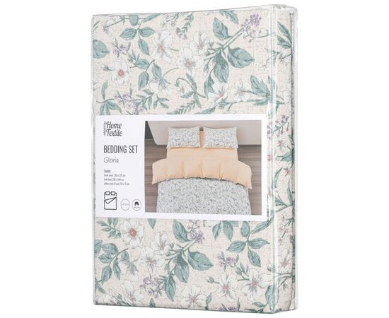 Постільна білизна Ardesto Gloria сатин квіти жовтий полуторний 160х220 (ART1622FW), зображення 9