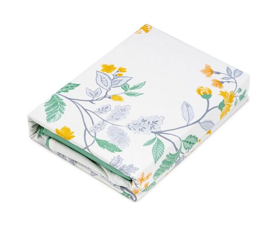 Постельное белье Ardesto Gloria сатин цветы зеленый полуторный 160х220 (ART1622FE), изображение 2