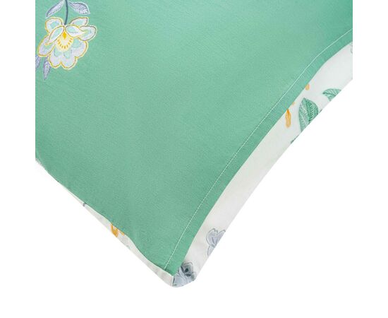 Постельное белье Ardesto Gloria сатин цветы зеленый полуторный 160х220 (ART1622FE), изображение 6