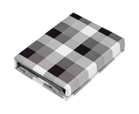 Постельное белье Ardesto Gloria сатин клетка серый полуторный 160х220 (ART1622SR), изображение 2 Постельное белье Ardesto Gloria сатин клетка серый полуторный 160х220 (ART1622SR), изображение 2
