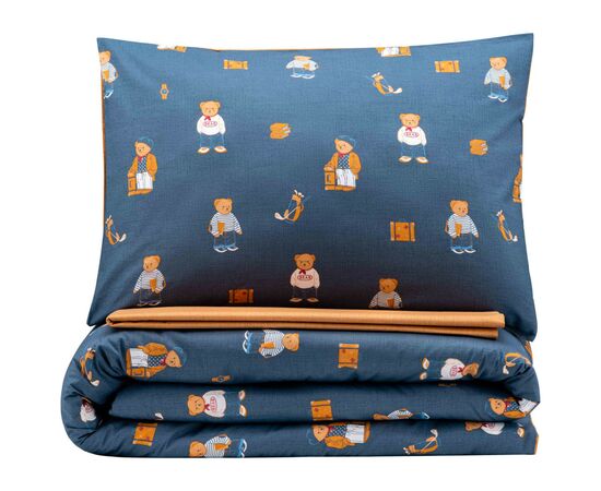 Постельное белье Ardesto Gloria сатин медведи синий евро 200х220 (ART2022TB), изображение 3