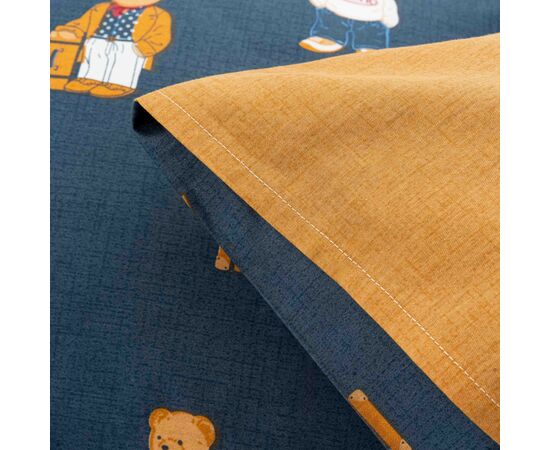 Постельное белье Ardesto Gloria сатин медведи синий евро 200х220 (ART2022TB), изображение 7