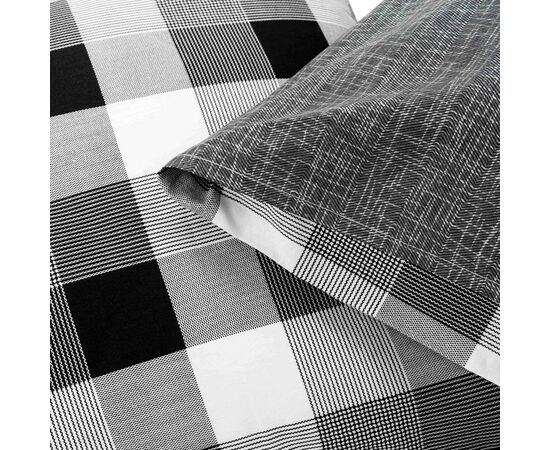 Постельное белье Ardesto Gloria сатин квадраты серый евро 200х220 (ART2022SR), изображение 7