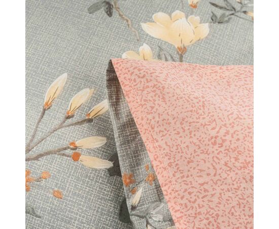 Постельное белье Ardesto Gloria сатин цветы розовый евро 200х220 (ART2022FP), изображение 7