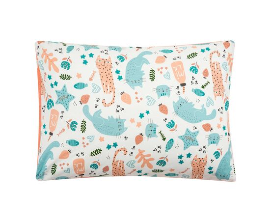 Постельное белье Ardesto Gloria сатин коты персиковый евро 200х220 (ART2022CP), изображение 5