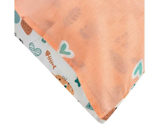 Постельное белье Ardesto Gloria сатин коты персиковый евро 200х220 (ART2022CP), изображение 6