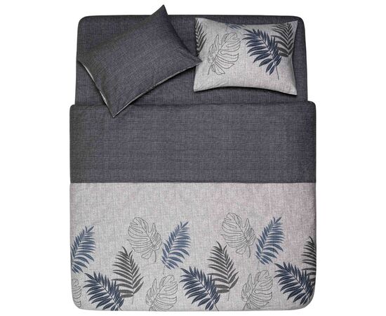 Постельное белье Ardesto Gloria сатин листья серые евро 200х220 (ART2022LR), изображение 4 Постельное белье Ardesto Gloria сатин листья серые евро 200х220 (ART2022LR), изображение 4
