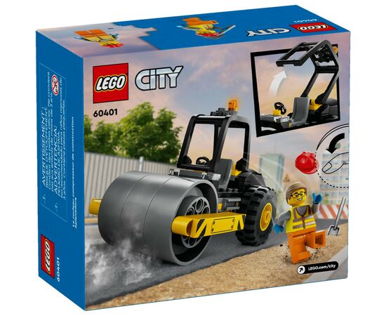 Конструктор LEGO City Будівельний паровий каток 78 деталей (60401), зображення 6 Конструктор LEGO City Будівельний паровий каток 78 деталей (60401), зображення 6