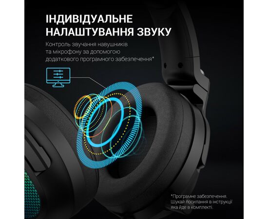 Наушники GamePro HS1300 RGB 7.1 Black (HS1300), изображение 10 Наушники GamePro HS1300 RGB 7.1 Black (HS1300), изображение 10