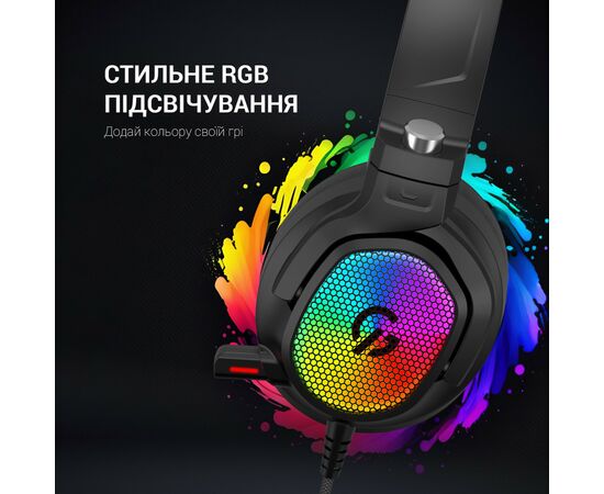 Наушники GamePro HS1300 RGB 7.1 Black (HS1300), изображение 11 Наушники GamePro HS1300 RGB 7.1 Black (HS1300), изображение 11
