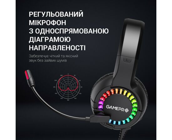 Наушники GamePro HS382 RGB Black/Red (HS382), изображение 6 Наушники GamePro HS382 RGB Black/Red (HS382), изображение 6