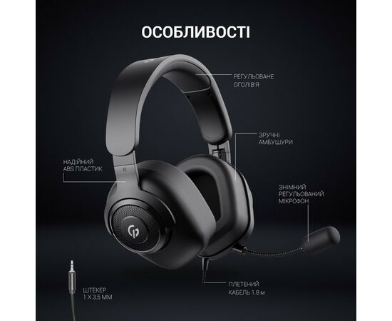 Наушники GamePro HS590B Black (HS590B), изображение 7 Наушники GamePro HS590B Black (HS590B), изображение 7