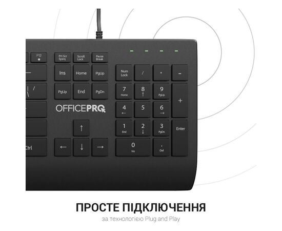 Клавиатура OfficePro SK360 USB Black (SK360), изображение 10 Клавиатура OfficePro SK360 USB Black (SK360), изображение 10