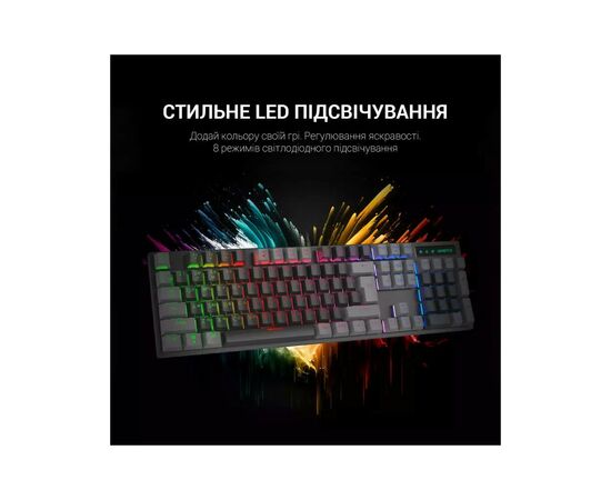 Клавиатура GamePro MK105R LED Red Switch USB Black (MK105R), изображение 5 Клавиатура GamePro MK105R LED Red Switch USB Black (MK105R), изображение 5