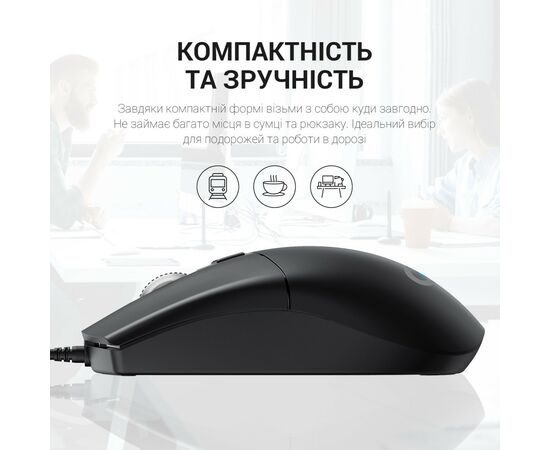 Мышка OfficePro M115 USB Black (M115), изображение 7